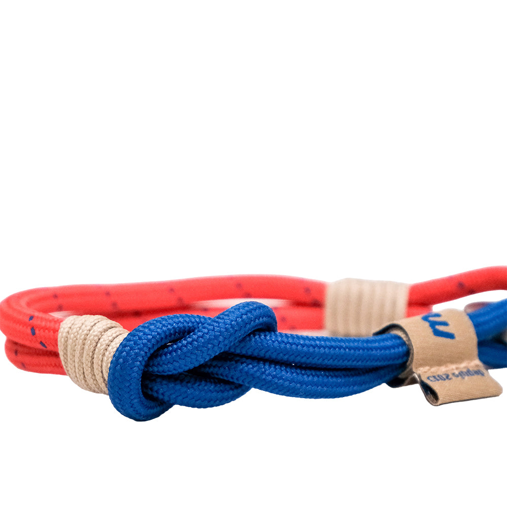 Monocozzi PRISMATICA Knotted Wrist Strap Vermillion/Navy
