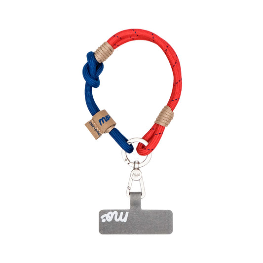 Monocozzi PRISMATICA Knotted Wrist Strap Vermillion/Navy
