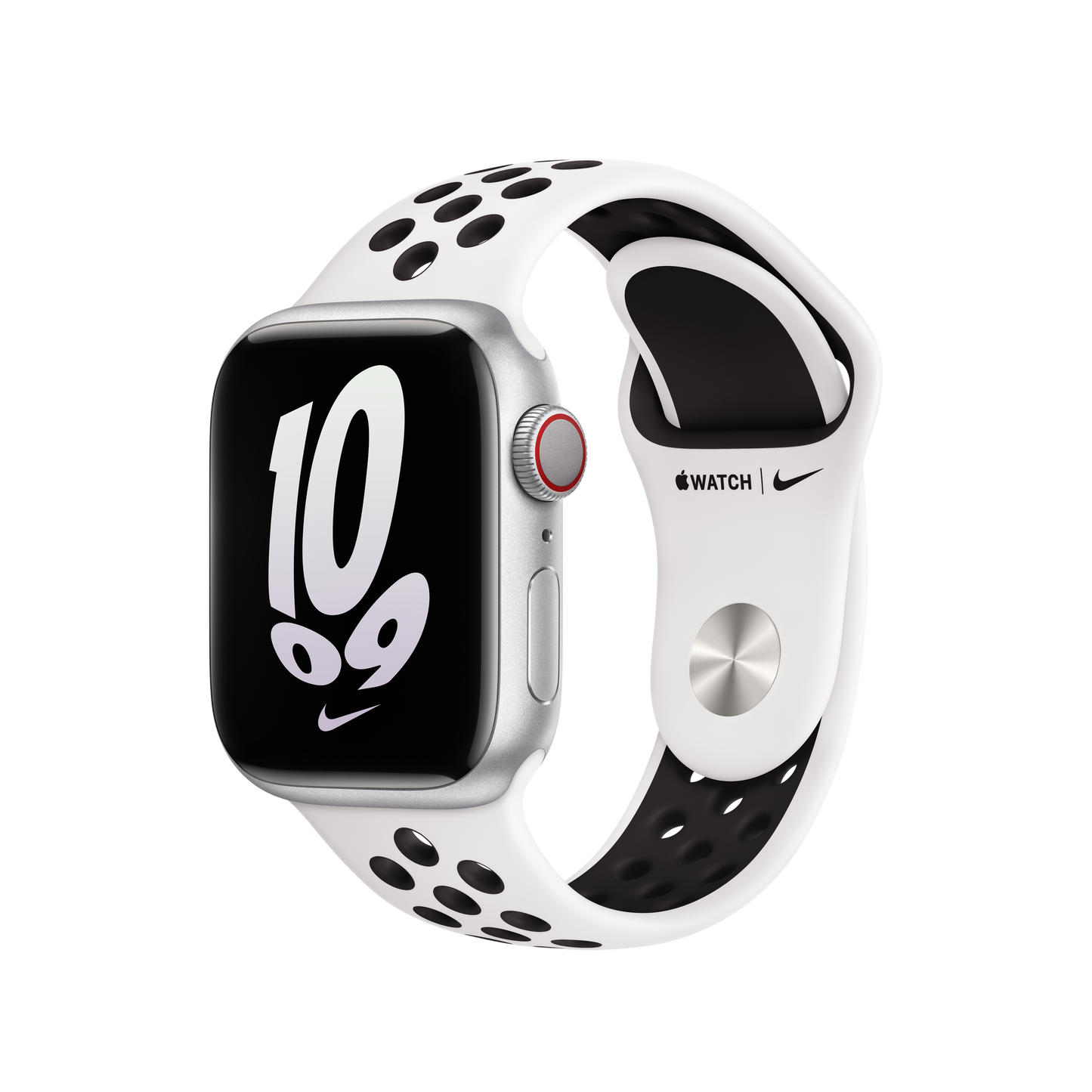 Apple 41mm Summit White Black Nike Sport Band