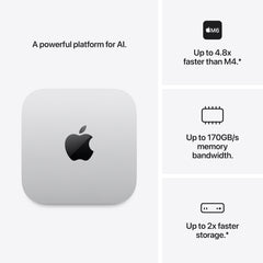Mac mini: Apple M6 chip with 12-core CPU and 12-core GPU, 256GB SSD - Silver