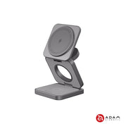 Adam Elements Mag 3 Pro Qi2 3-in-1 Foldable Travel Charging Station Grey