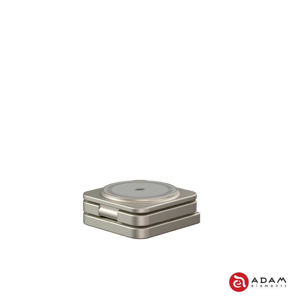 Adam Elements Mag 3 Pro Qi2 3-in-1 Foldable Travel Charging Station Titanium