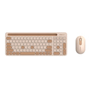 MicroPack KM238 2.4G+ Bluetooth Wireless Keyboard and Mouse Combo Cream