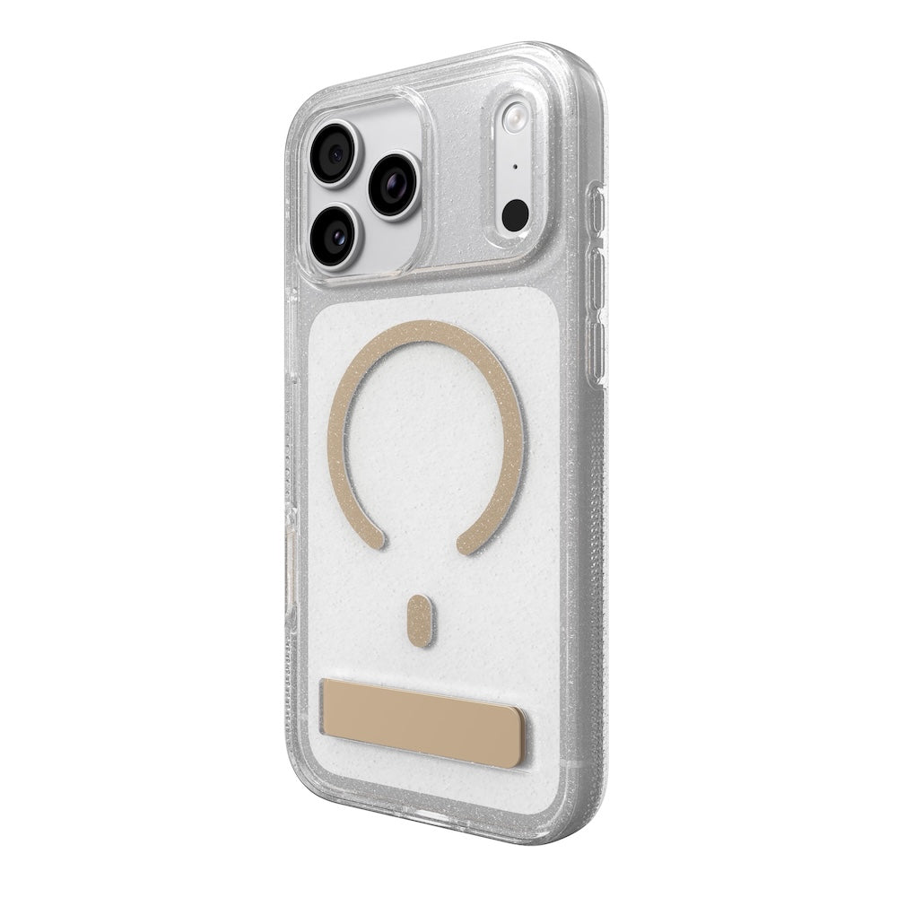 ZAGG Milan Snap KickStand Case iPhone 17/18 Pro Max Glitter Gold