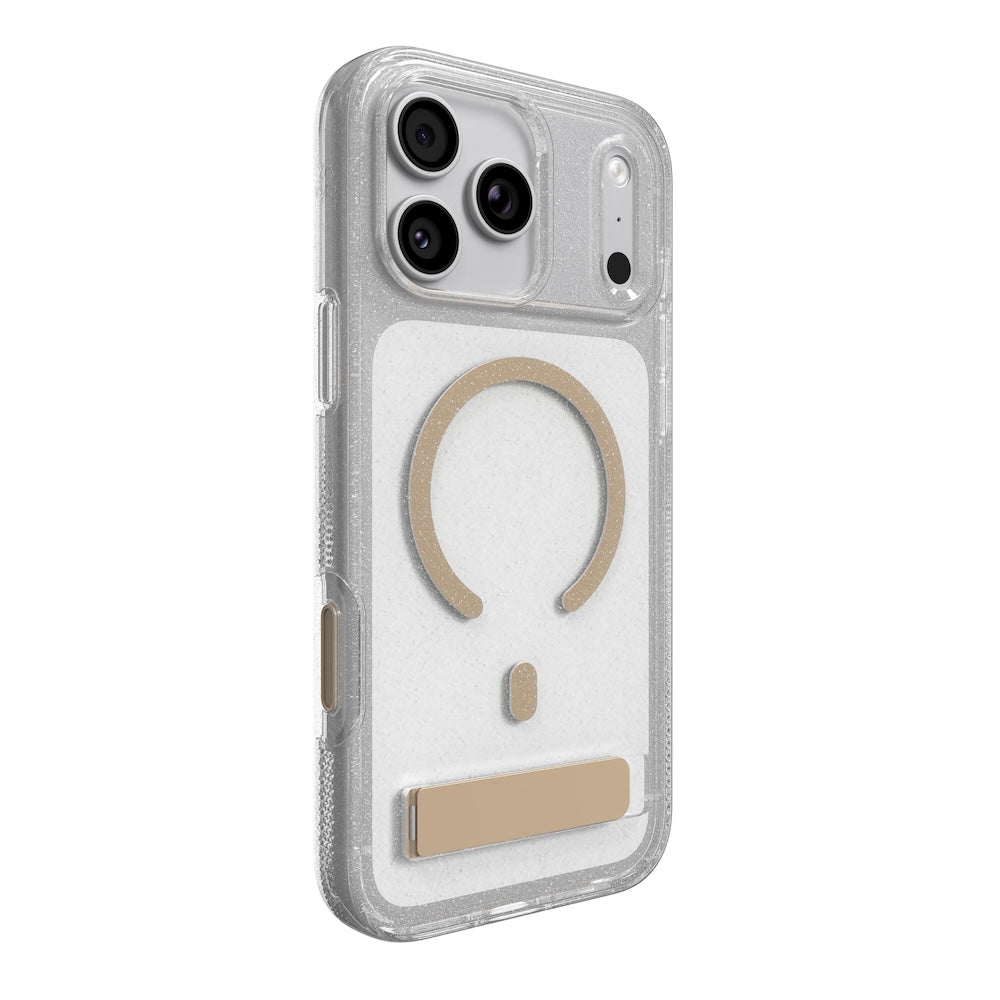 ZAGG Milan Snap KickStand Case iPhone 17/18 Pro Max Glitter Gold