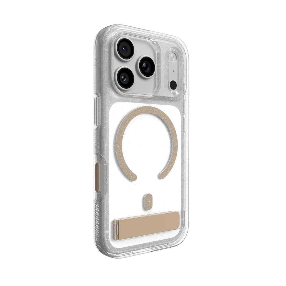 ZAGG Milan Snap KickStand Case iPhone 17/18 Pro Glitter Gold