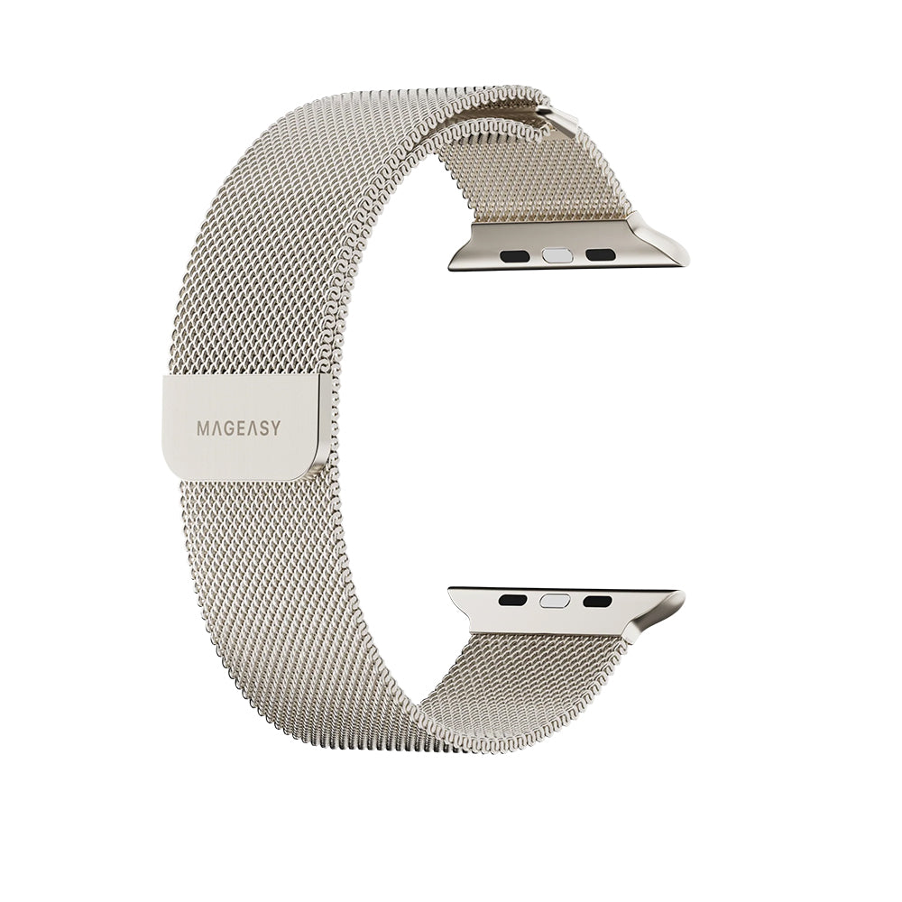 MagEasy Milanese Loop for Apple Watch 42/44/45/46/49mm Silver