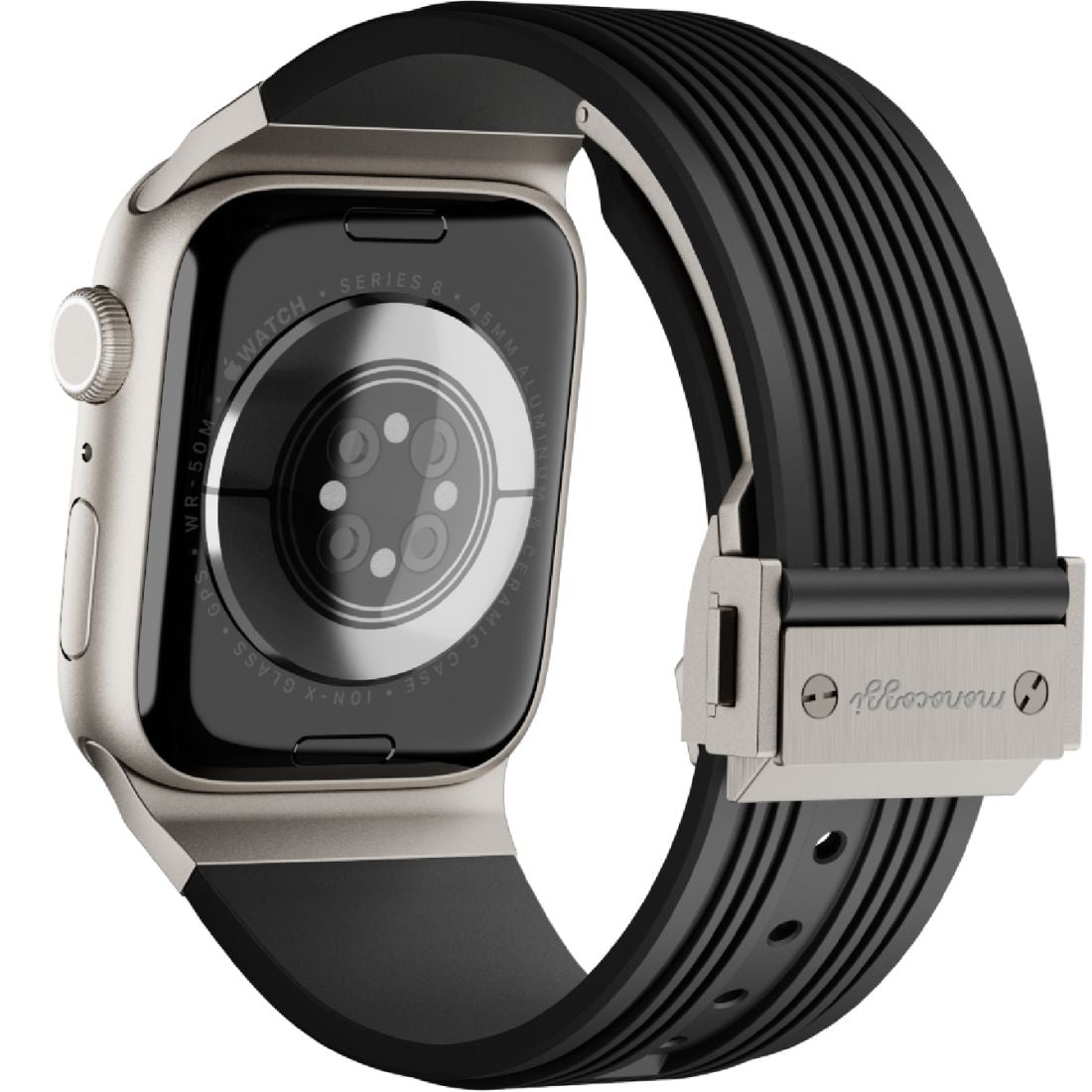 Monocozzi ESSENTIALS Premium Liquid Silicone Strap 44/45/46/49mm Black