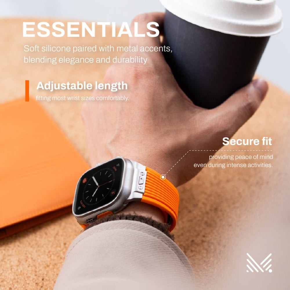 Monocozzi ESSENTIALS Premium Liquid Silicone Strap 44/45/46/49mm Orange