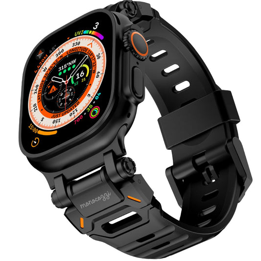 Monocozzi ESSENTIALS Robust FKM Rubber Strap 44/45/46/49mm Black