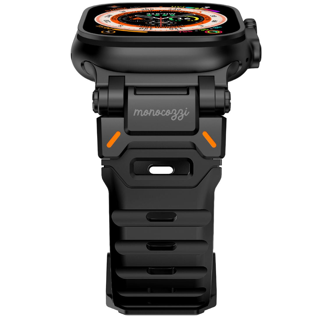 Monocozzi ESSENTIALS Robust FKM Rubber Strap 44/45/46/49mm Black