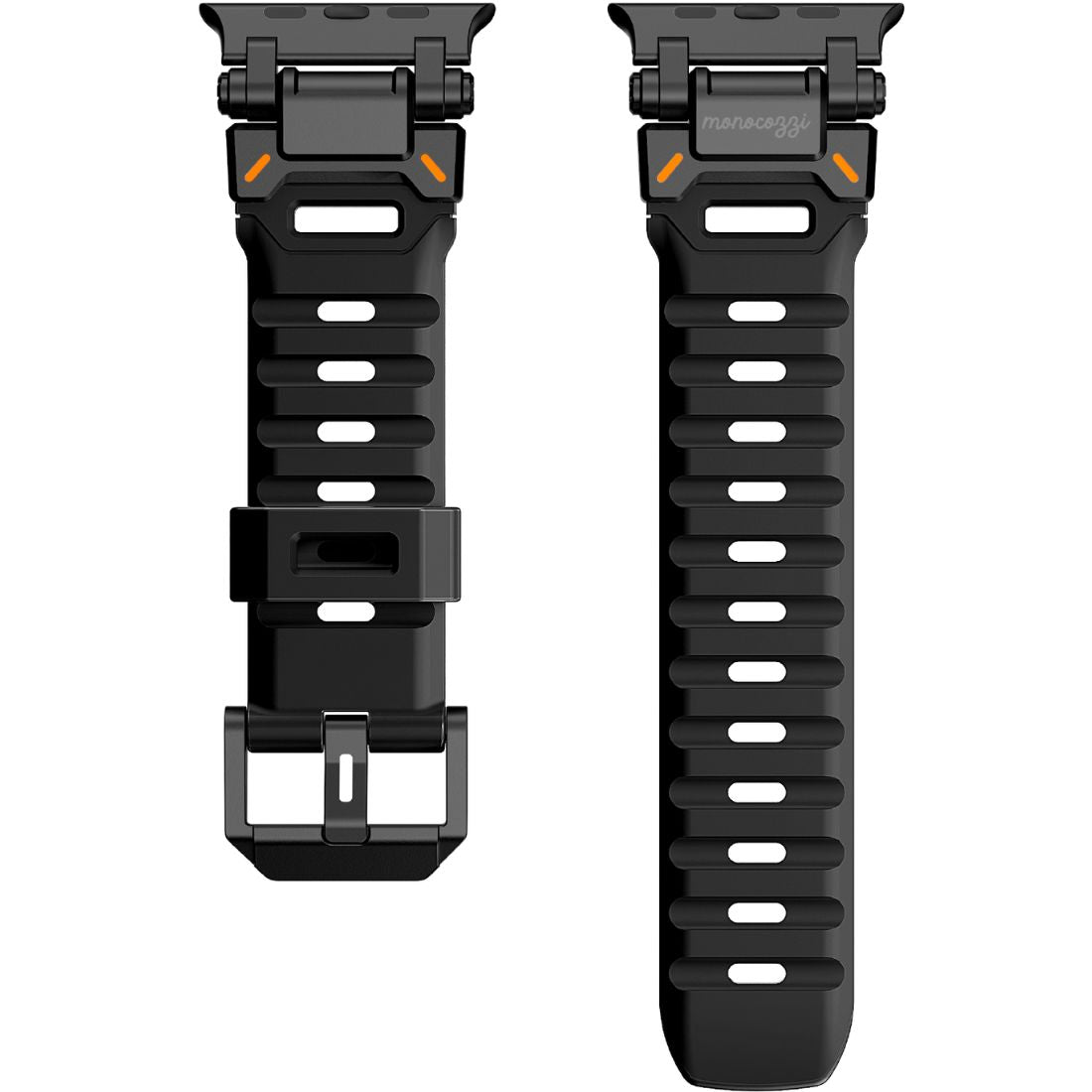 Monocozzi ESSENTIALS Robust FKM Rubber Strap 44/45/46/49mm Black