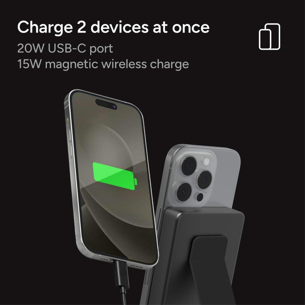 Mophie Powerstation Wireless 10000mAh w/stand Qi2 Black