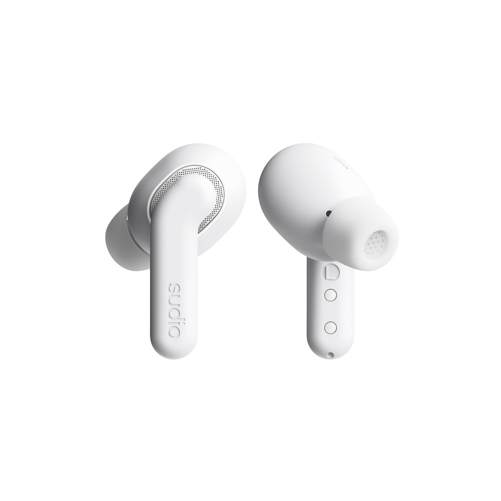 Sudio NOVA Pro Hybrid Noise Cancelling Earbuds - White