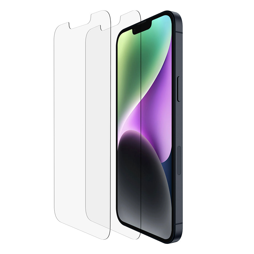 Belkin SCREENFORCE Tempered Glass Screen Protector - iPhone 14 Plus (2-Pack)