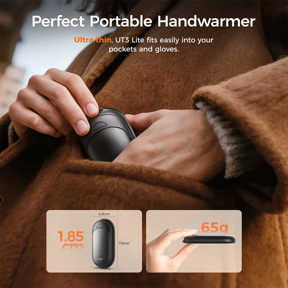Ocoopa UT3 Lite Plus Hand Warmer Black