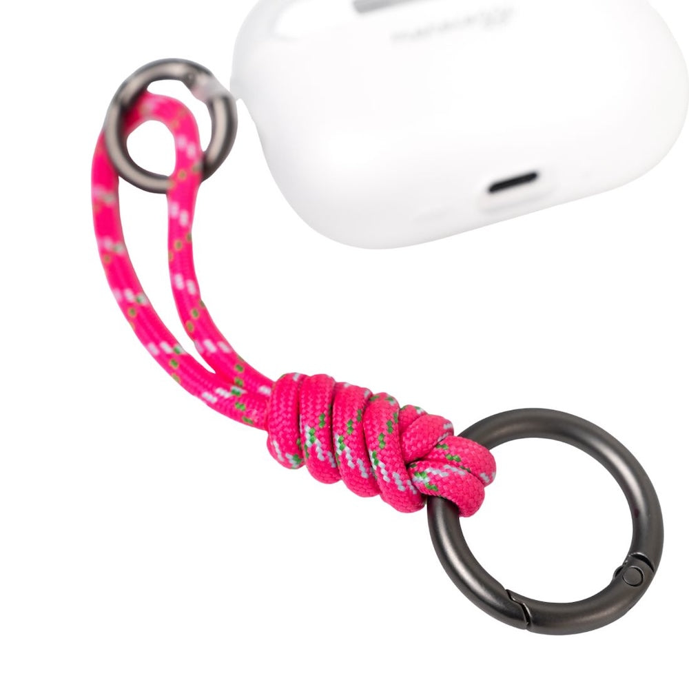 Monocozzi ESSENTIALS Dust Proof Translucent Soft Plastic Case AirPods Pro 3 with Pink Strap
