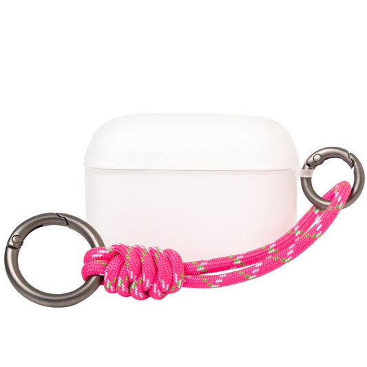 Monocozzi ESSENTIALS Dust Proof Translucent Soft Plastic Case AirPods Pro 3 with Pink Strap