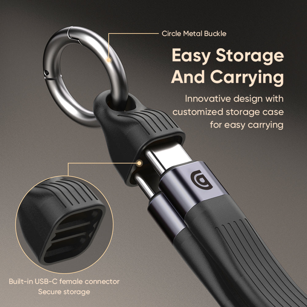 Griffin PowerFlex USB-C to C 240W 40Gbps Keychain Cable 13cm