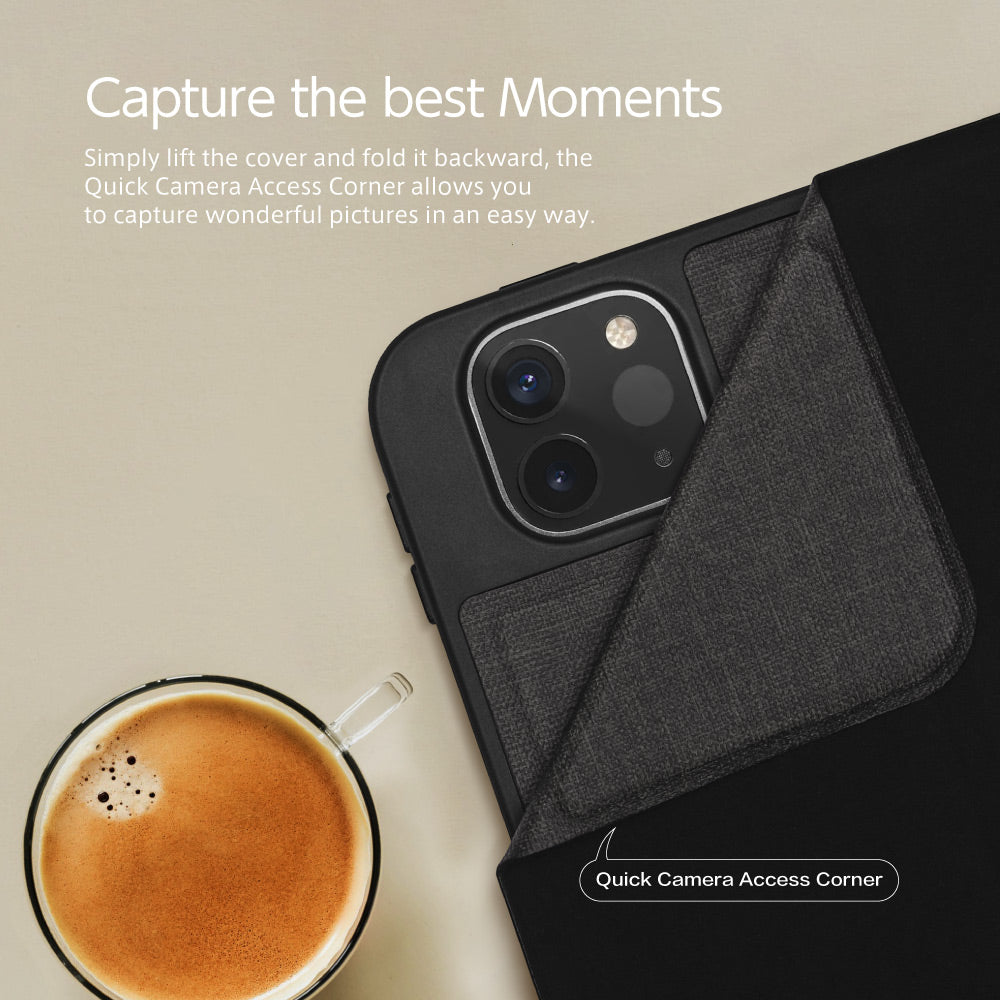 Power Support Air Jacket Folio Case with Pencil Holder for 11-inch iPad Pro (1/2/3/4th Gen) - Black