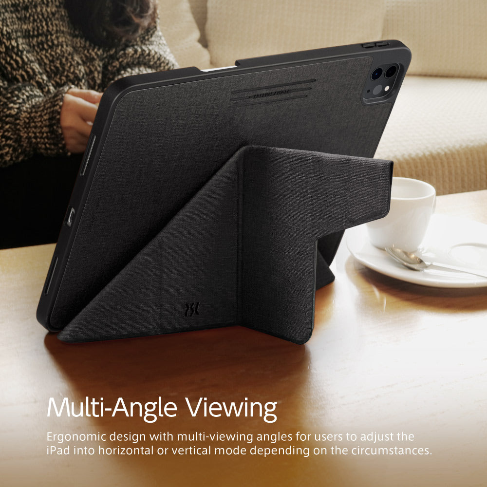 Power Support Air Jacket Folio Case with Pencil Holder for 11-inch iPad Pro (1/2/3/4th Gen) - Black