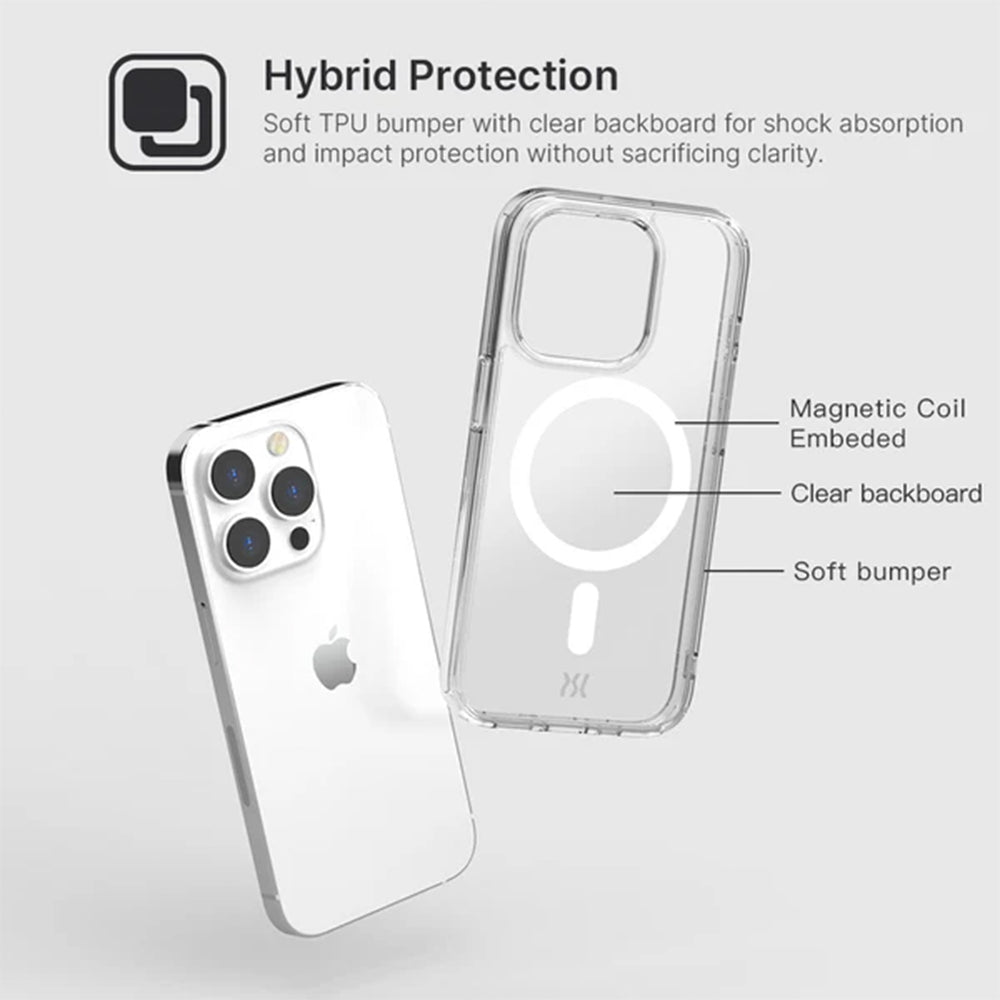 Power Support Air Jacket Mag Hybrid Case with MagSafe for iPhone 15 - Clear