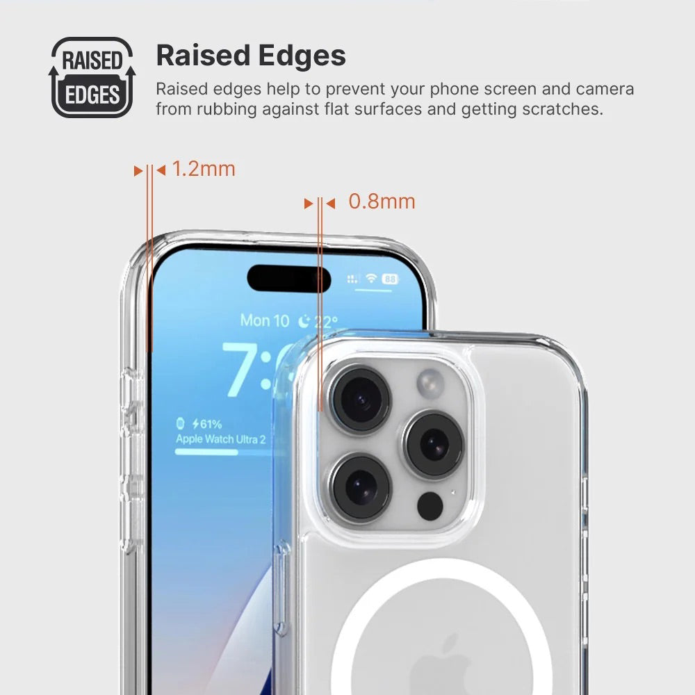 Power Support Air Jacket Mag Hybrid Case with MagSafe for iPhone 16 - Clear