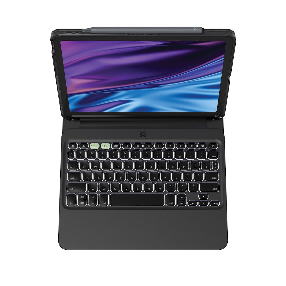 ZAGG Pro Keys 2 Keyboard Case for 11-inch iPad Air (M2/M3/M4) - Black
