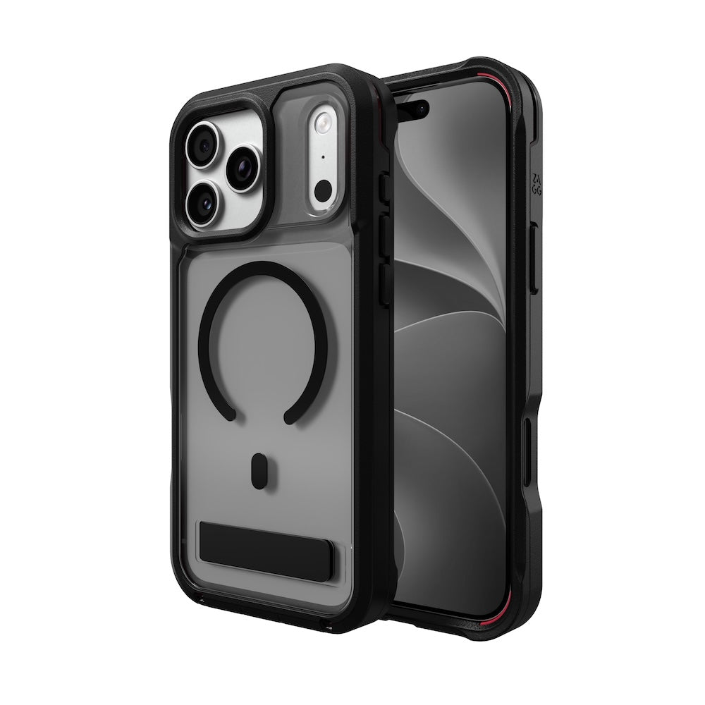 ZAGG Rainier Snap KickStand iPhone 17/18 Pro Max Smoke Black