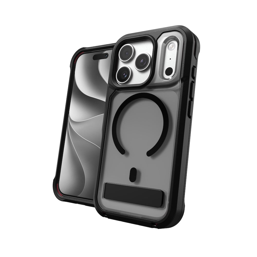 ZAGG Rainier Snap KickStand iPhone 17/18 Pro Smoke Black