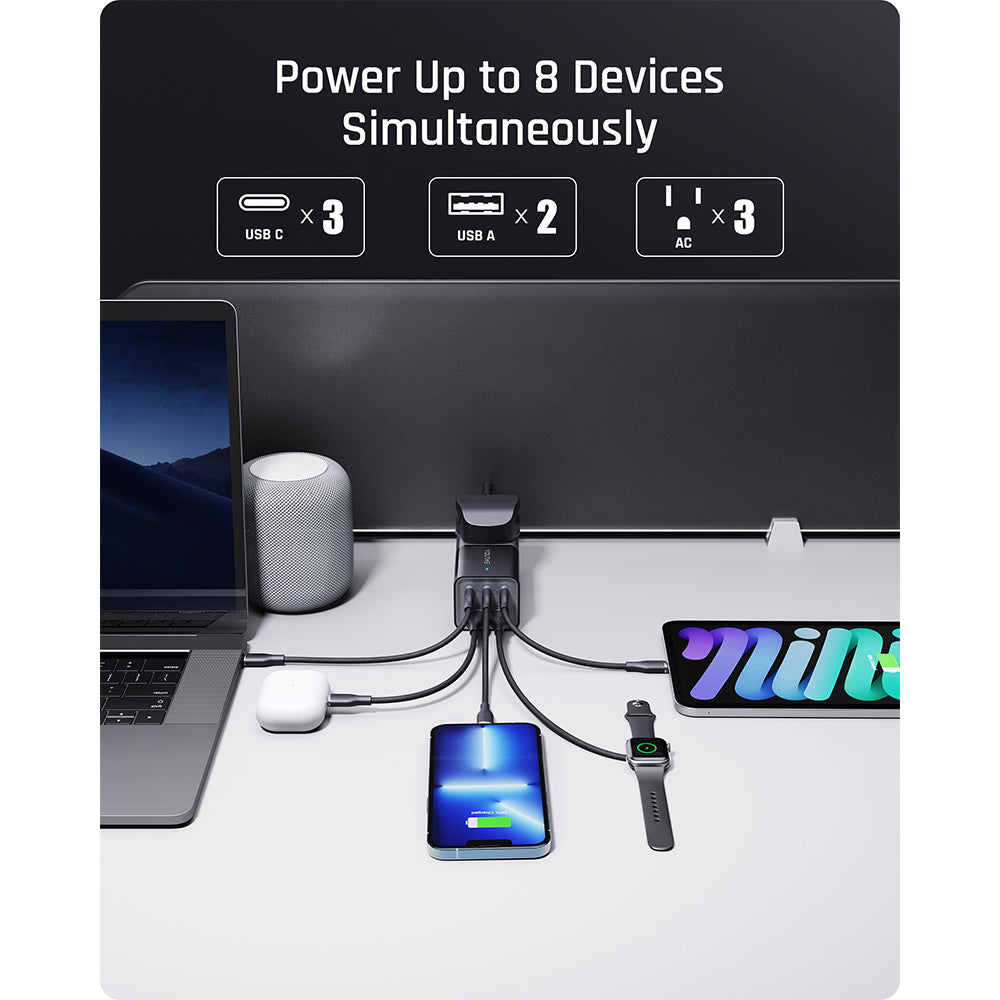 Voltme Vito 75 Extravel 75W 2A3C Travel Adapter with Built In AC Outlet