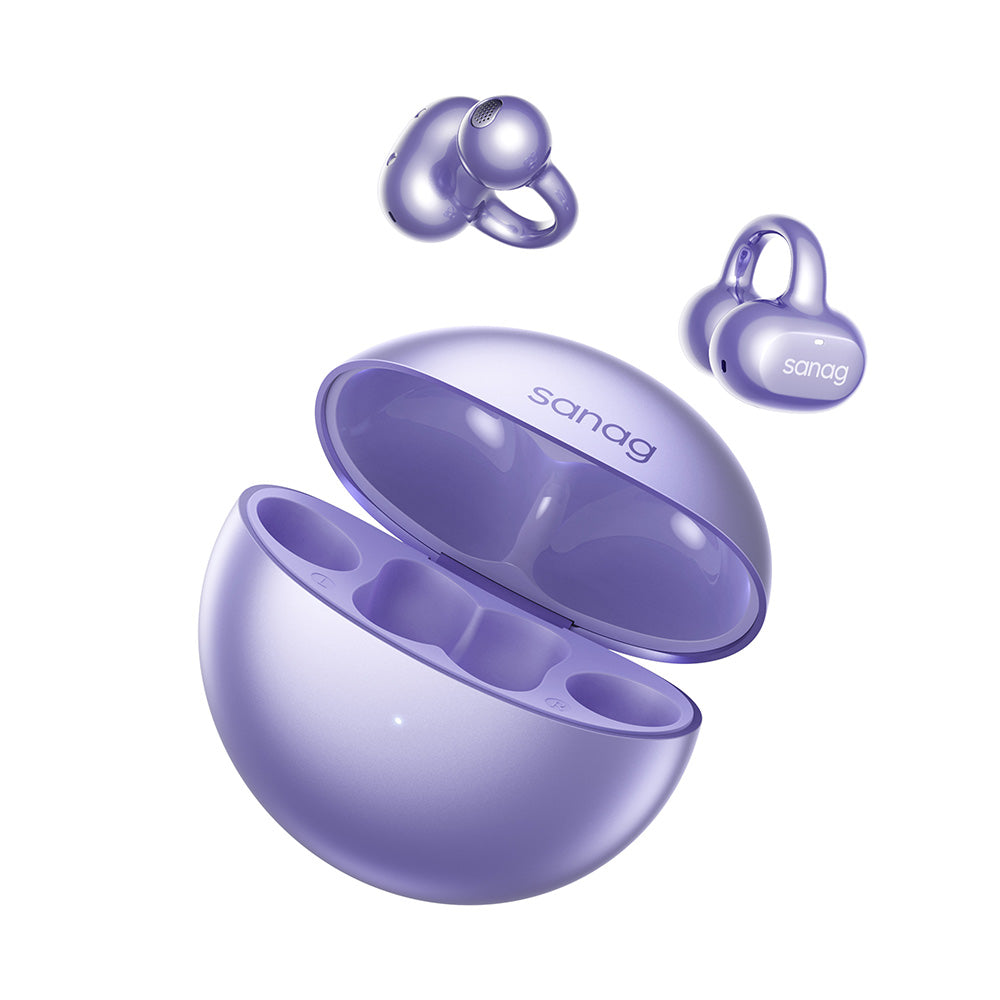 Sanag S6S Pro Ear Clip-on Wireless Bluetooth Earphones Purple