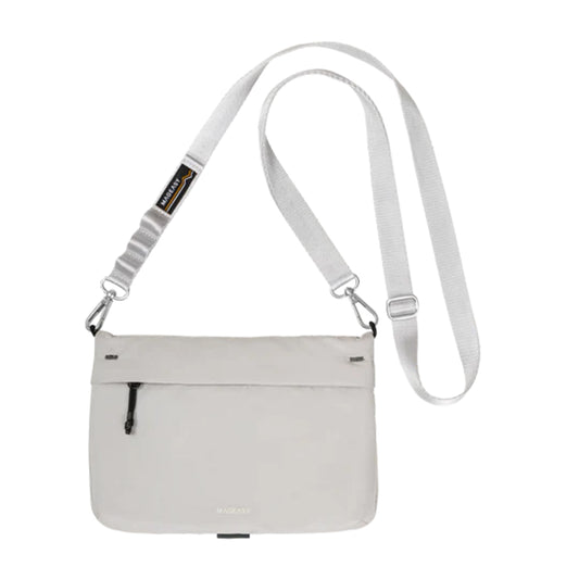 MAGEASY 2L Sacoche Utility Crossbody Bag + Strap Phone Lanyard 20mm - Cement Grey/Galaxy Gray