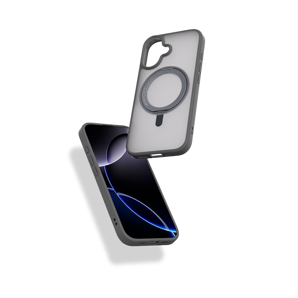 Monocozzi SAFEPROTECT Magsafe Case with Rotatable Ring for iPhone 17 - Grey