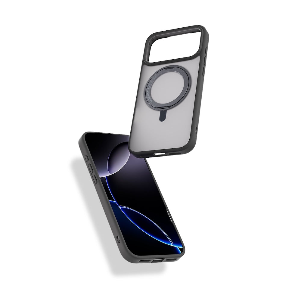 Monocozzi SAFEPROTECT Magsafe Case with Rotatable Ring for iPhone 17 Pro - Grey