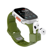 Keybudz Sync+ Series FKM Apple Watch Strap and AirPods Dock - Forest Green (Large)