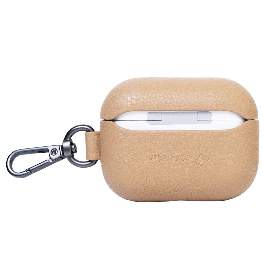Monocozzi EXQUISITE Premium Pebble Leather Case AirPods Pro 3 Taupe