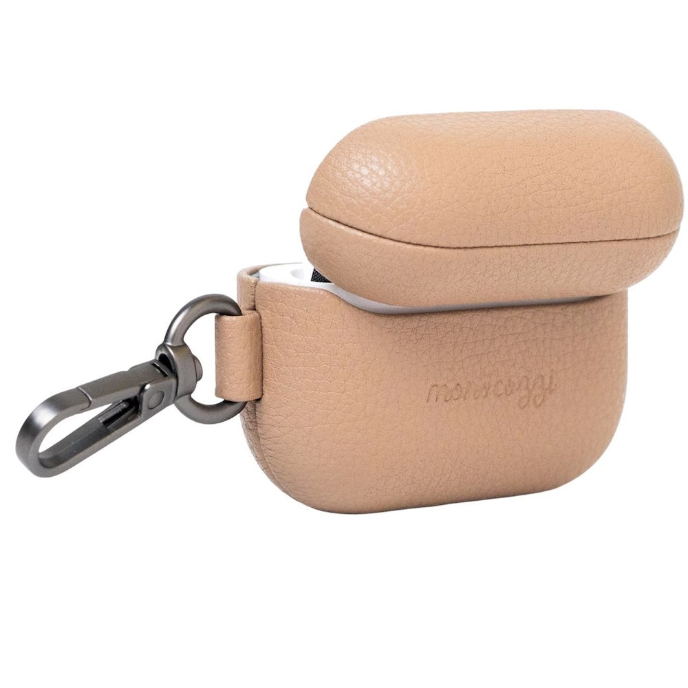 Monocozzi EXQUISITE Premium Pebble Leather Case AirPods Pro 3 Taupe