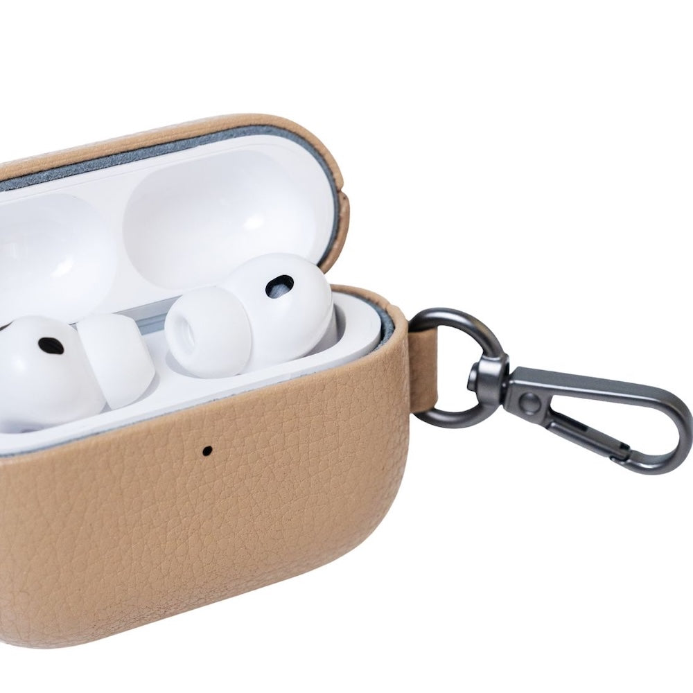 Monocozzi EXQUISITE Premium Pebble Leather Case AirPods Pro 3 Taupe