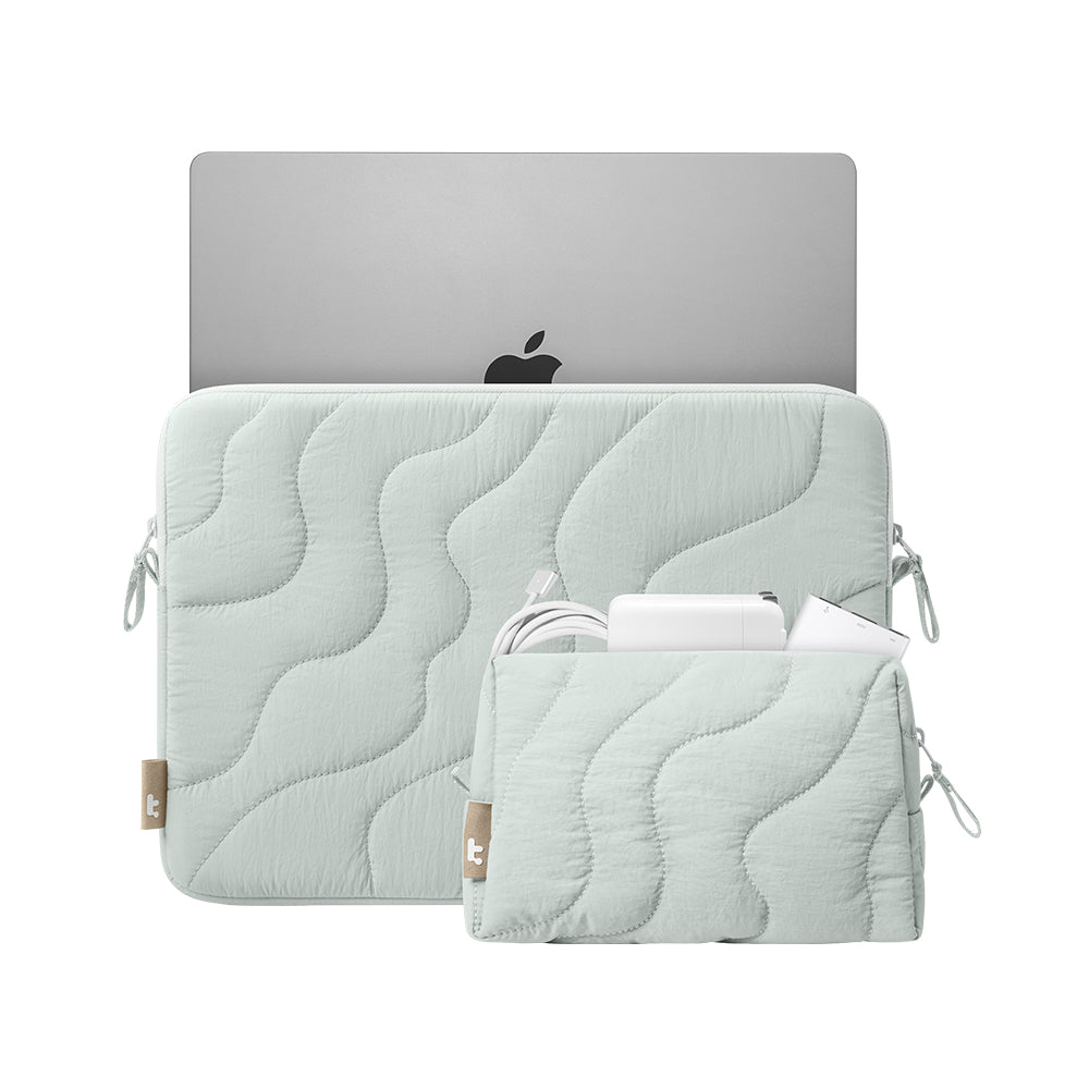 Tomtoc Terra-A27 14-inch Laptop Sleeve and Pouch Bundle Lakeshore