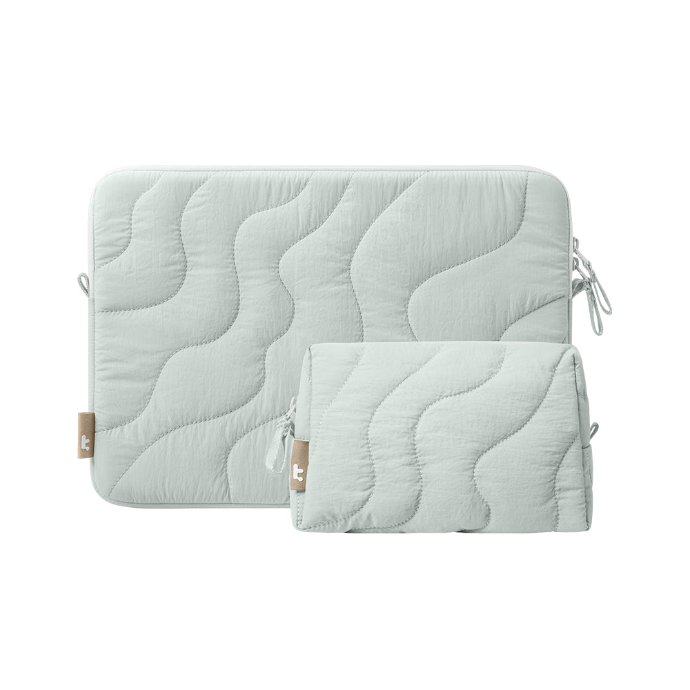 Tomtoc Terra-A27 14-inch Laptop Sleeve and Pouch Bundle Lakeshore