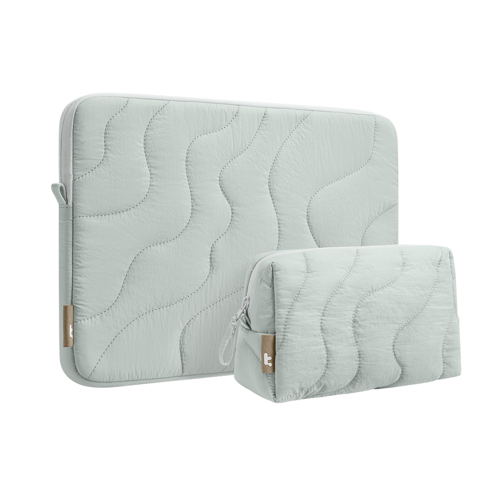 Tomtoc Terra-A27 14-inch Laptop Sleeve and Pouch Bundle Lakeshore
