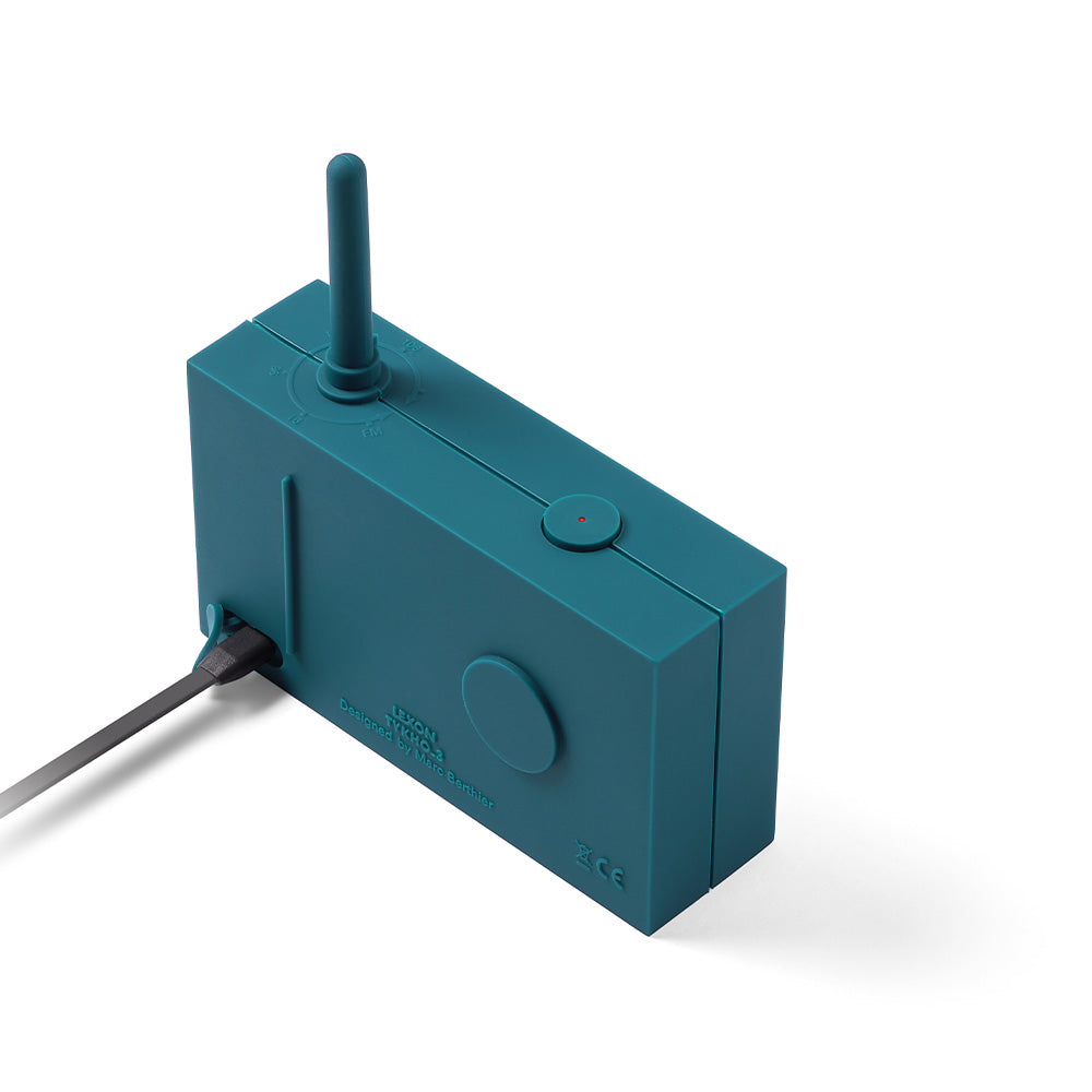 Lexon Tykho 3 Bluetooth Speaker + Radio Duck Blue