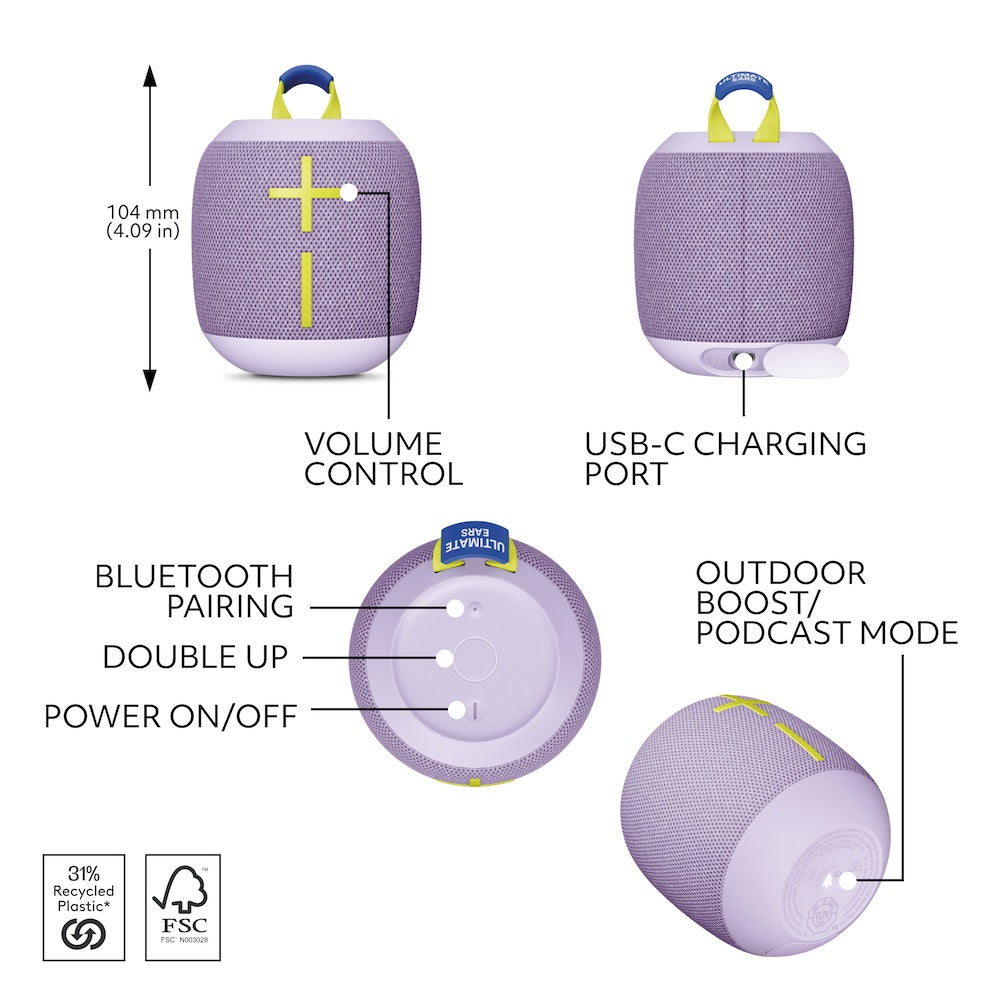 Ultimate Ears Wonderboom 4 - Enchanting Lilac