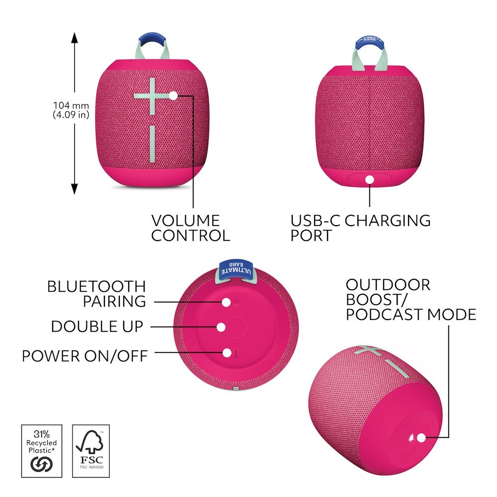 Ultimate Ears Wonderboom 4 - Hyper Pink