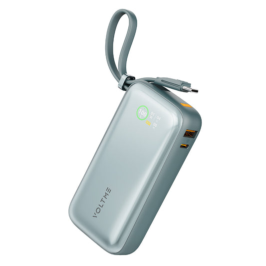 Voltme Hypercore Z 10K mAh PowerBank with Built-in USB-C Cable Ocean