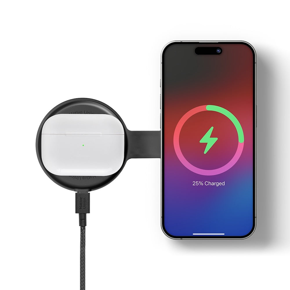 Native Union Voyage 2-in-1 Magnetic Wireless Charger - Black
