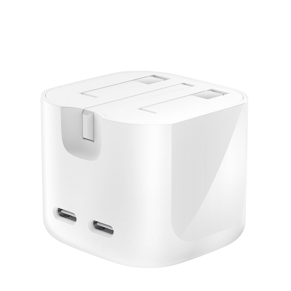 Belkin BoostCharge Pro Dual USB-C GaN Wall Charger 50W - White