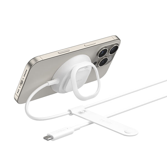 Belkin UltraCharge Magnetic Charger with Qi2 25W Square Puck White
