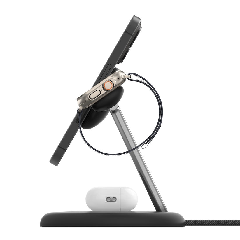 Belkin Qi2 3-in-1 Wireless Charging Stand (Black) – iStudio Singapore